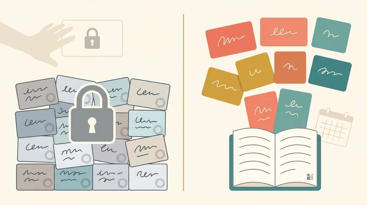 A printed sheet of word wall cards beside an unlocked padlock and a crossed-out price tag