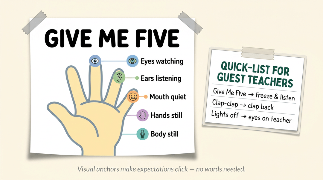 Classroom poster showing the