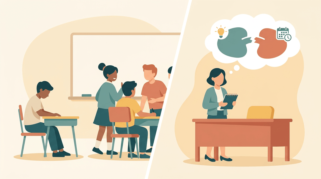 Student feels isolated from peers while teacher struggles to connect theory with lesson planning.