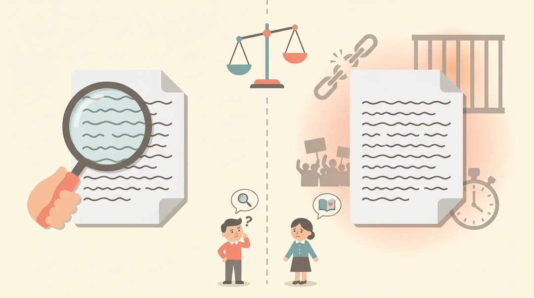 A split illustration contrasts analyzing a text in isolation versus with historical context, showing a scale tipping toward the latter.