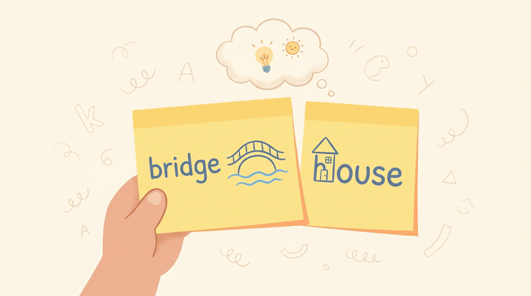 A child visualizes words by turning letters into pictures, like transforming 'h' in 'house' into a home, to aid dyslexia learning.