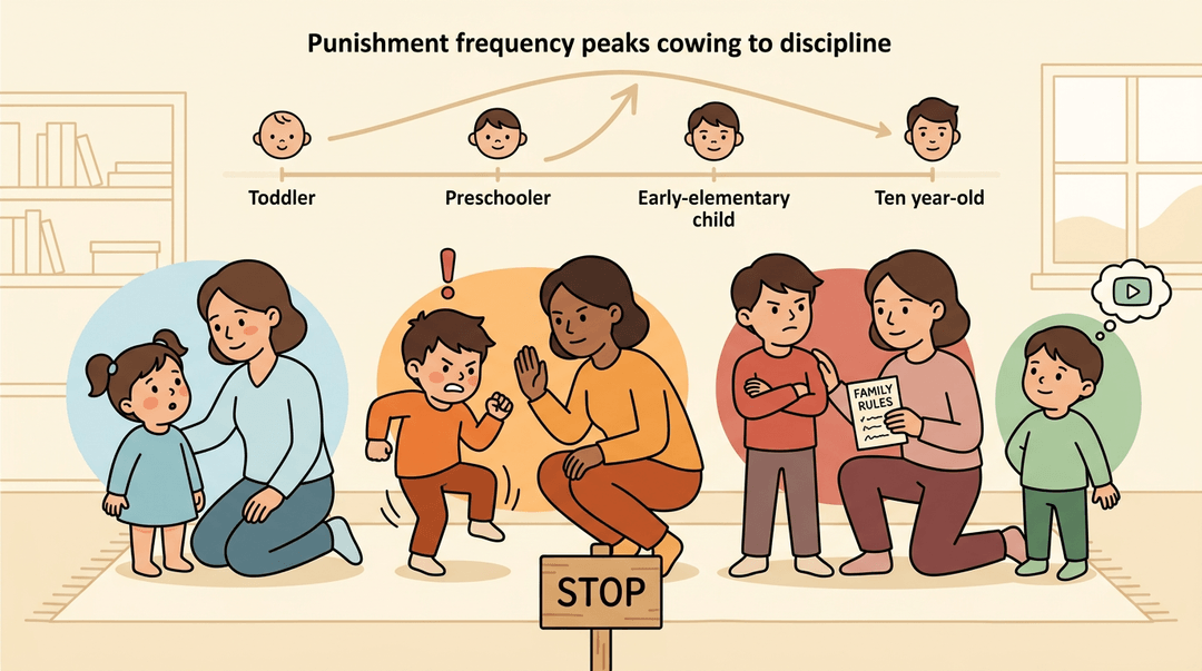 Four children react differently to a boundary, showing how age and temperament shape responses to discipline.