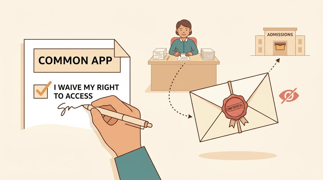 A student waives access to a confidential recommendation letter sent from a teacher to college admissions.