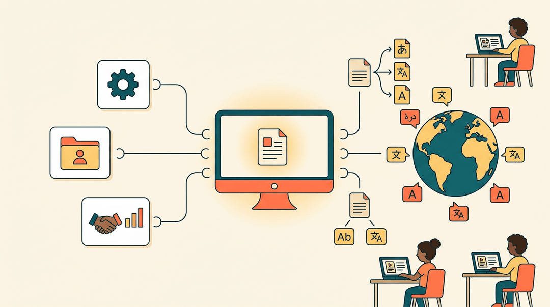 LCMS hub connects tools and translation to diverse students worldwide.